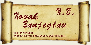 Novak Banjeglav vizit kartica